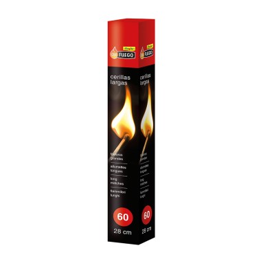 Cerillas largas 28 cm 60 uds