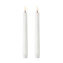 Vela de cera led color blanco ø2,2 x 24,5 cm. pack 2 uds