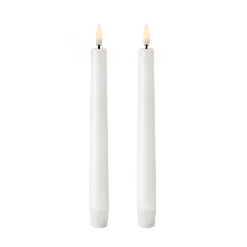 Vela de cera led color blanco ø2,2 x 24,5 cm. pack 2 uds