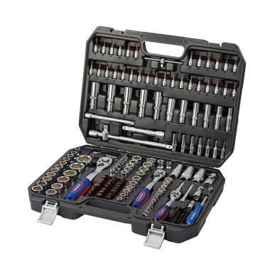 Juego herramientas, mecánico, 1/4"+ 3/8"+ 1/2", 172 piezas