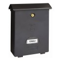 Buzón individual exterior, mediano, classic, poliestireno, negro, 27 x 11 x 34,6 cm