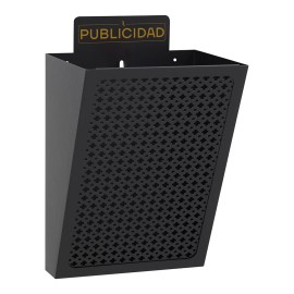 Cesta de publicidad e2301, acero, negro, 22 x 19 x 35,5 cm