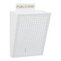 Cesta de publicidad e2304, acero, blanco, 22 x 19 x 35,5 cm