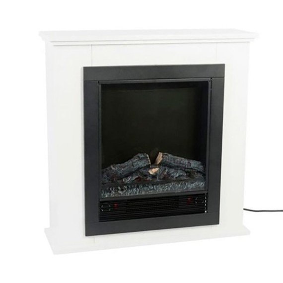 Estufa/chimenea eléctrica con repisa modelo lugano 1800 w