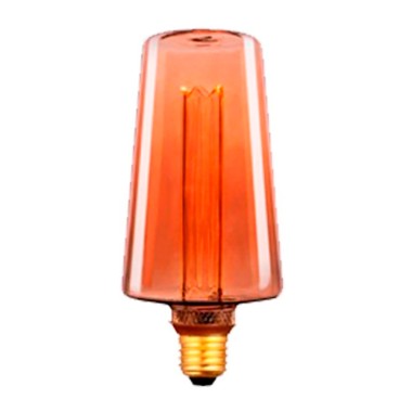 Bombilla led s135 decorativa ámbar, e27, 4 w, 200 lm, 1800 k, luz cálida, ø135 x 225 mm