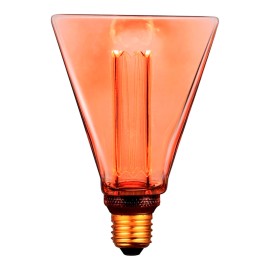 Bombilla led decorativa diamante e27 4 w 200 lm 1800 k luz cálida 108 x 155 mm