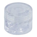 Sujetacables de plástico, redondo, transparente, 5 uds