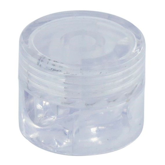 Sujetacables de plástico, redondo, transparente, 5 uds