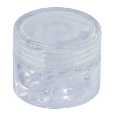 Sujetacables de plástico, redondo, transparente, 5 uds