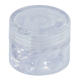 Sujetacables de plástico, redondo, transparente, 5 uds