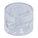 Sujetacables de plástico, redondo, transparente, 5 uds