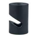 Sujetacables de plástico, cilíndrico, en v, negro, 5 uds