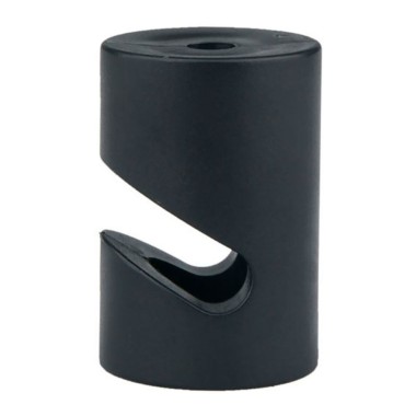 Sujetacables de plástico, cilíndrico, en v, negro, 5 uds