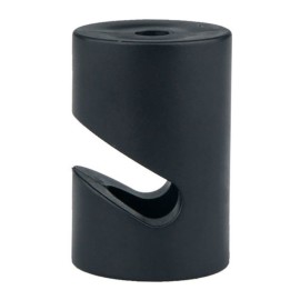 Sujetacables de plástico, cilíndrico, en v, negro, 5 uds
