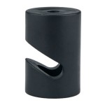 Sujetacables de plástico, cilíndrico, en v, negro, 5 uds