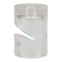 Sujetacables de plástico, cilíndrico en v, transparente, 5 uds