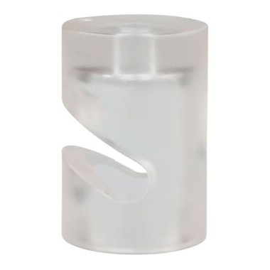 Sujetacables de plástico, cilíndrico en v, transparente, 5 uds