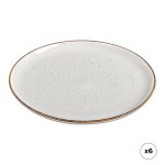 Plato llano de porcelana, akiko, ø25 cm, 6 uds