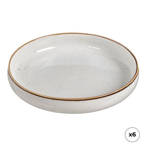 Plato hondo de porcelana, akiko, ø20 cm, 6 uds