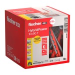 Tacos hybridpower ø7 x 90 mm + tornillos avellanados tx40, ø10 x 87 mm, caja 10 uds
