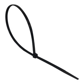Brida nylon 2,5 x 200 mm negra, 100 uds
