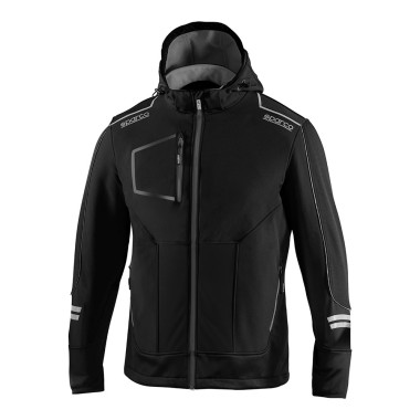 Chaqueta soft-shell tech técnica, negra/gris, york t5 - xxl