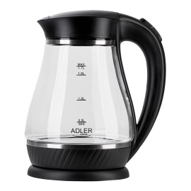 Hervidor de agua de cristal ad 1274 2200 w 1,7 l