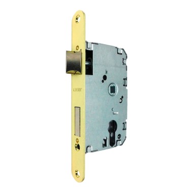 Cerradura embutir c/r cre03 40/47 mm latonado