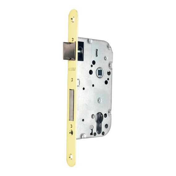 Cerradura embutir c/r cre05 50/70 mm latonado