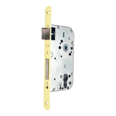 Cerradura embutir c/r cre05 50/70 mm latonado