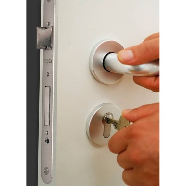 Cerradura embutir c/r cre05 50/70 mm níquel satinado