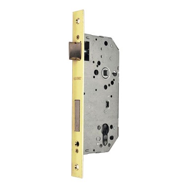 Cerradura embutir c/c cre12 50/85 mm latonado