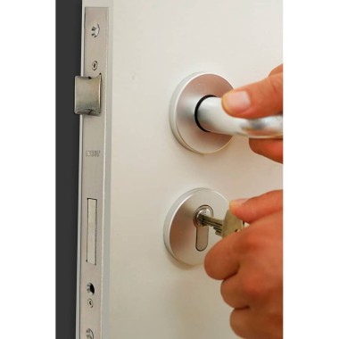 Cerradura embutir c/c cre12 50/85 mm níquel satinado