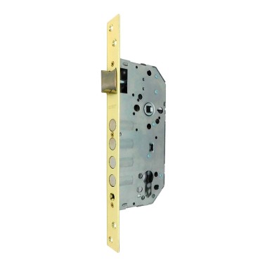 Cerradura embutir c/c cre13 50/85 mm latonado