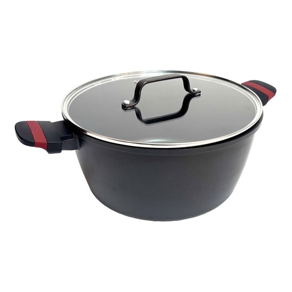 Cacerola de aluminio fundido con tapa, inducción, denia experto ø24 x 12,5 cm