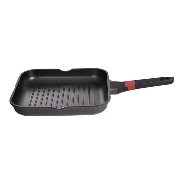 Sarten asador aluminio fundido, inducción, denia experto 28 x 28 x 4,5 cm