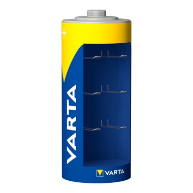Expositor varta forma pila, 6 ganchos, metálico, gratis por la compra de 599 € en pilas varta 61 x 25 x 19 cm