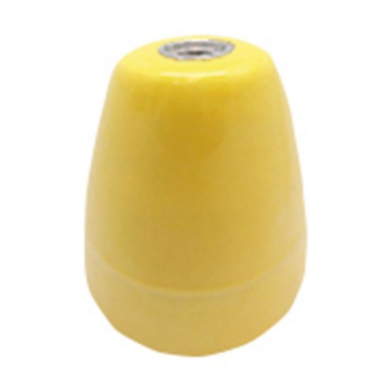 Portalámparas cerámico vintage e27 4 a 100 w 250 v~ amarillo, ø47 x 59 mm