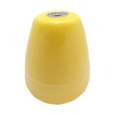 Portalámparas cerámico vintage e27 4 a 100 w 250 v~ amarillo, ø47 x 59 mm