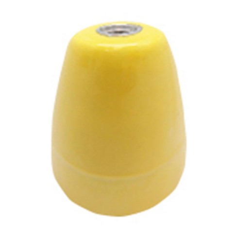 Portalámparas cerámico vintage e27 4 a 100 w 250 v~ amarillo, ø47 x 59 mm
