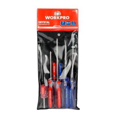 Destornilladores con mango de cristal, juego 7 piezas
