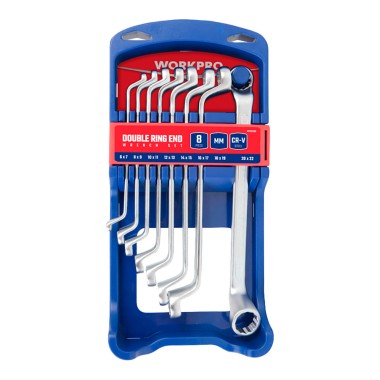 Llaves de estrella acodadas dobles, juego 8 piezas