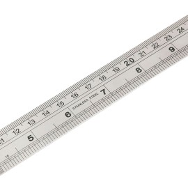 Regla de acero inoxidable, métrico-sae, 600 mm