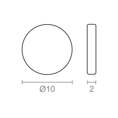 Imán neodimio disco im28 níquel ø10 x 2 mm
