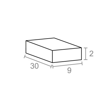 Imán neodimio bloque im30 níquel 30 x 9 x 2 mm