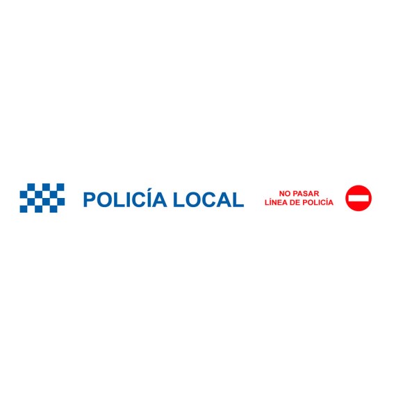 Cinta balizamiento policía local 75 mm x 0,05 mm x 200 m