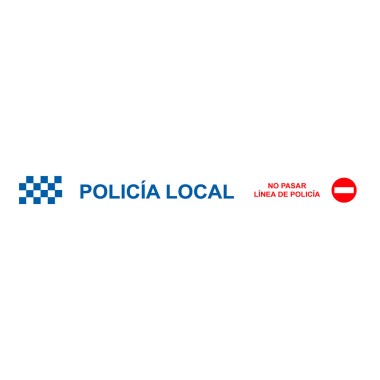 Cinta balizamiento policía local 75 mm x 0,05 mm x 200 m