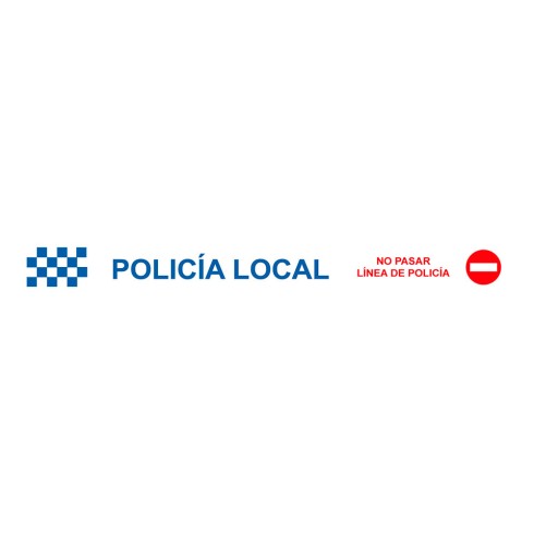 Cinta balizamiento policía local 75 mm x 0,05 mm x 200 m
