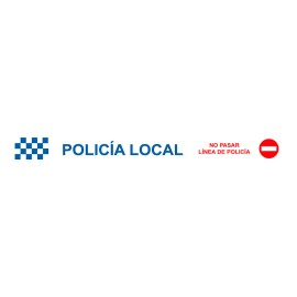 Cinta balizamiento policía local 75 mm x 0,05 mm x 200 m