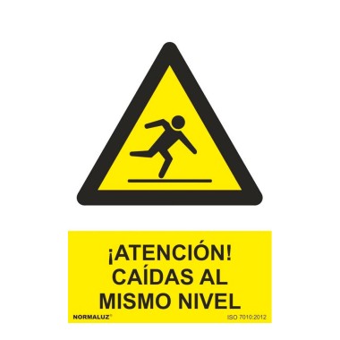 Señal riesgo caída al mismo nivel, pvc, 21 x 30 cm